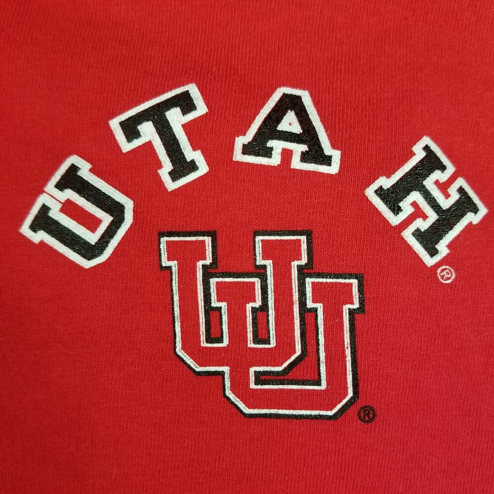 Russell Athletic University of Utah Utes Long Sleeve Shirt Mens Medium Red